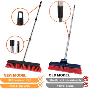 Floor <strong>Scrub</strong> Brush Long Handle Cleaning Brush Stiff Bristle Shower Scrubber for Cleaning <strong>Patio</strong> Bathroom Garage Kitchen Wall - Product Image 6