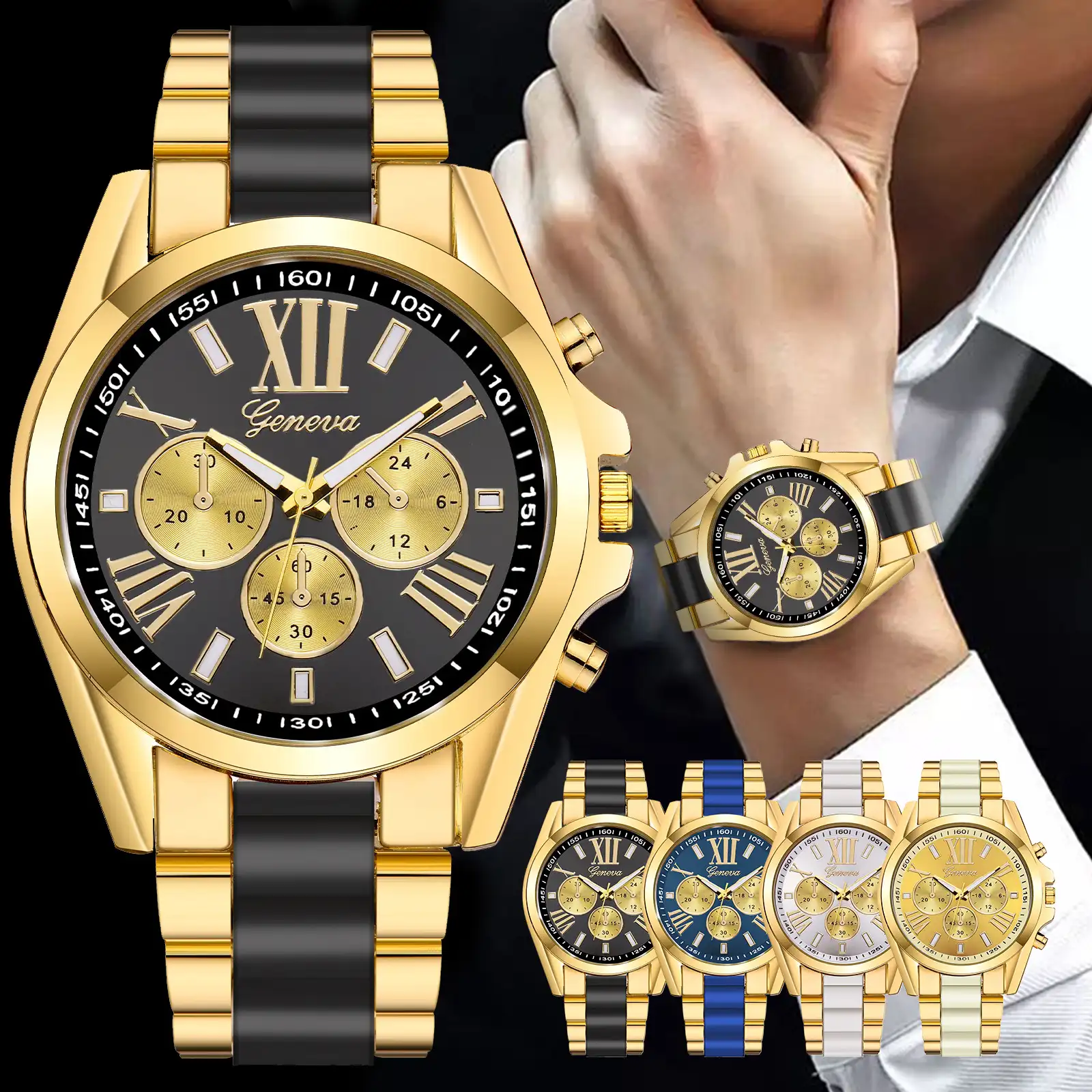 High Quality Men Quartz Fashion Watch 2022 Hot Sale Ladies Luxury Brand Crystals Geneva Brand Watch Drop Shipping GW52