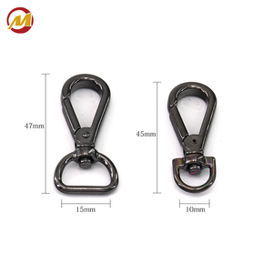 Fabricante de mosquetón de alta calidad, mosquetón giratorio con gancho de resorte con Clip de Metal de 10/15mm para correa de perro <span class=keywords><strong>y</strong></span> accesorios para <span class=keywords><strong>bolsos</strong></span> - Product Image 3