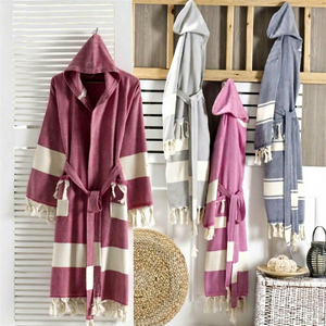 Serviette turque vêtements de plage d'été PEST-WR-KDSROBE5 Robes turques peignoir Kimono Châle À Capuche Douche Bain - Product Image 1
