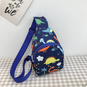 Venta caliente lindo dinosaurio de dibujos animados estampado cintura pecho bolsa para niños niñas moda impermeable monedero con cierre de cremallera - Product Image 4