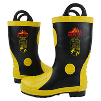 Chaussures de sécurité à semelle en acier à embout en acier de haute qualité bottes de sécurité incendie de pompier pour toutes les saisons-caoutchouc été hiver printemps automne
