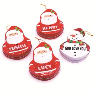 OEM ODM Natal Metal Box Vazio Chocolate Armazenamento Irregular Shape Custom Candy Tins