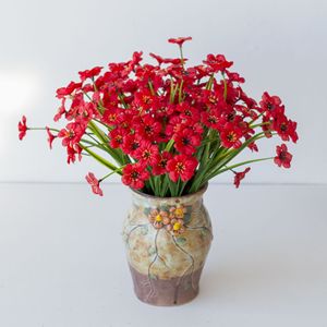 Bouquet <span class=keywords><strong>de</strong></span> fleurs artificielles <span class=keywords><strong>de</strong></span> lilas, 17 fleurs à tenir à la main, en plastique, réalistes, pour Noël, Nouvel An, mariage, maison - Product Image 6