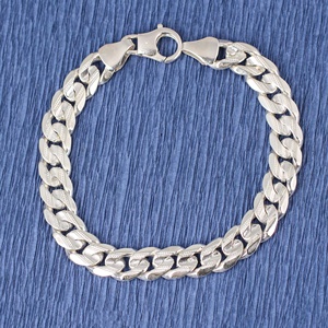 NUSRET Pulsera de Cadena con Patrón Romántico para Mujer, Plata de Ley 925, 0.9 mm, Piedra Natural, Hecha a Mano, Joyería Turca TR - Product Image 2