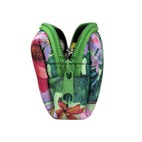 Mini sac à fermeture éclair à impression personnalisée pochette pour cartes d'argent portable en néoprène