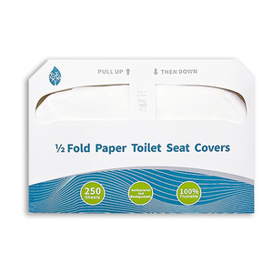 Disposable Toilet Seat Covers 36x42.5cm Biodegradable Custom Made For Office Airplane Toilets White Paper Material - Product Image 3