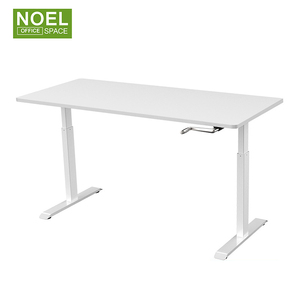 Bureau de travail moderne à commande manuelle, table de bureau réglable en hauteur, bureau pour ordinateur portable - Product Image 3