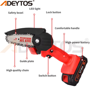 Produit de haute qualité, vente en gros, mini tronçonneuse industrielle portable à batterie, robuste, pour usage commercial, bricolage, OEM, Chine - Product Image 2