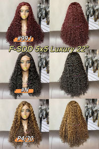 Pelucas de Cabello Humano de Diferentes Colores y Largo de 22 Pulgadas, Producto al por Mayor, Cierre 5x5, Lujo - Product Image 5