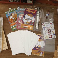 Cuaderno de Hojas Sueltas A5 de Snoopy, Lindo Cuaderno con Anillas de Dibujos Animados, Bloc de Notas Portátil, Agenda con Anillas para Estudiantes, Regalo de Papelería