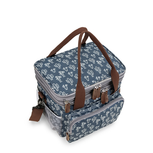 Panier de pique-nique isotherme pour adultes, sac <span class=keywords><strong>repas</strong></span> thermique pour extérieur, nouveau sac à déjeuner tendance en tissu Oxford résistant à l'eau - Product Image 5