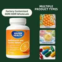 Complément alimentaire végétalien en comprimés de taurine multivitaminés quotidiens à marque privée OEM/ODM pour combler les lacunes nutritionnelles