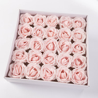 2026 Base de fleur de savon à quatre, cinq et huit couches, tête de fleur éternelle artificielle en forme de rose pour la Saint-Valentin
