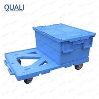 Quali Transport industriel en plastique mobile chariot conteneur boîte utilisé quatre roues tortue chariot chariot