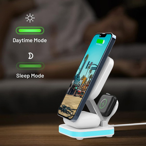 <span class=keywords><strong>Cargador</strong></span> Inalámbrico 5 en 1 <span class=keywords><strong>de</strong></span> 15W para Teléfonos, Relojes y Auriculares con Luz Nocturna Azul y Salida <span class=keywords><strong>Tipo</strong></span>-C - Product Image 5