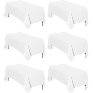 Vente en gros de couverture de table rectangulaire ronde 100% polyester nappe de table de mariage de luxe nappes rectangulaires pour banquet restaurant - Product Image 1