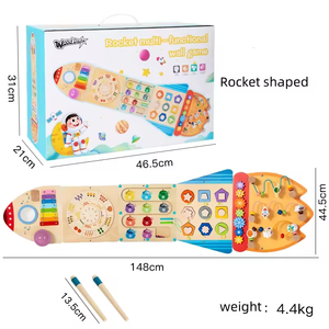 Pannello Sensoriale Montessori in Legno da Parete per Bambini, Gioco Educativo Colorato - Product Image 6