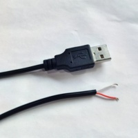 Cable USB 2,0 A macho A 2 pines 4 pin, cable de alimentación de extensión de extremo abierto