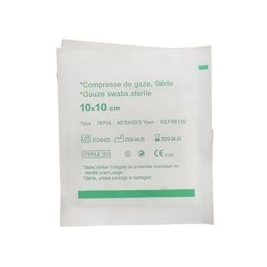 Compresses de gaze stériles 10x10 cm à usage unique pour pansement, stérilisées à l'oxyde d'éthylène - Product Image 5