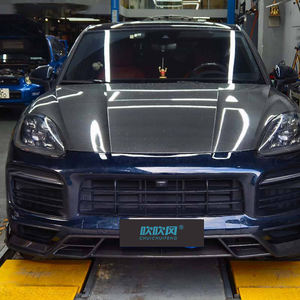 Manufacture nouvelle fibre de carbone sèche Bodykit pare-chocs avant diffuseur lèvre Spoiler séparateur pour <span class=keywords><strong>Porsche</strong></span> <span class=keywords><strong>Cayenne</strong></span> <span class=keywords><strong>coupé</strong></span> 2018-2023 - Product Image 5