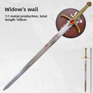 Articoli a Tema Game of Thrones: Spada di Jaime 'Il Urlato della Veda' in Acciaio Valiriano, 108 cm, da 'Una Canzone di Ghiaccio e Fuoco', Accessori per Cosplay - Product Image 3