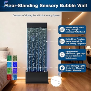 Decoración de Pared para Vestíbulo de Hotel con Diseño Contemporáneo de Vida Marina en Acrílico, Paneles Divisores de Habitaciones con Efecto de Agua y LED de Color Cambiante - Product Image 3