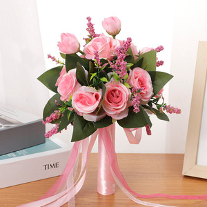 Ramos de Rosas Artificiales Blancas Hechas a Mano para Novia y Damas de Honor, Decoración para el Año Nuevo Chino - Product Image 2