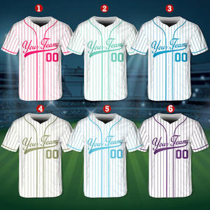 Tontons personalizado de alta calidad transpirable béisbol Softball Jerseys Tallas grandes opciones OEM servicio esencial béisbol Softball desgaste - Product Image 1