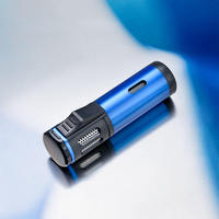 Vente en gros briquet à gaz Portable rechargeable au Butane Logo personnalisé briquet à Jet à usage Multiple avec dessus plat et Concave