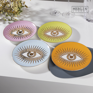 Assiettes décoratives <span class=keywords><strong>Merlin</strong></span> Living, œil porte-bonheur, décoration d'intérieur, assiette à fruits, accessoires en porcelaine, décoration de table pour assiettes, ensemble d'assiettes - Product Image 5