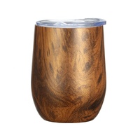 Gobelet isotherme Swig en acier inoxydable 304 écologique de 360 ml (12 oz) en forme de coquille d'œuf classique avec couvercle, isolation thermique de 6 à 12 heures