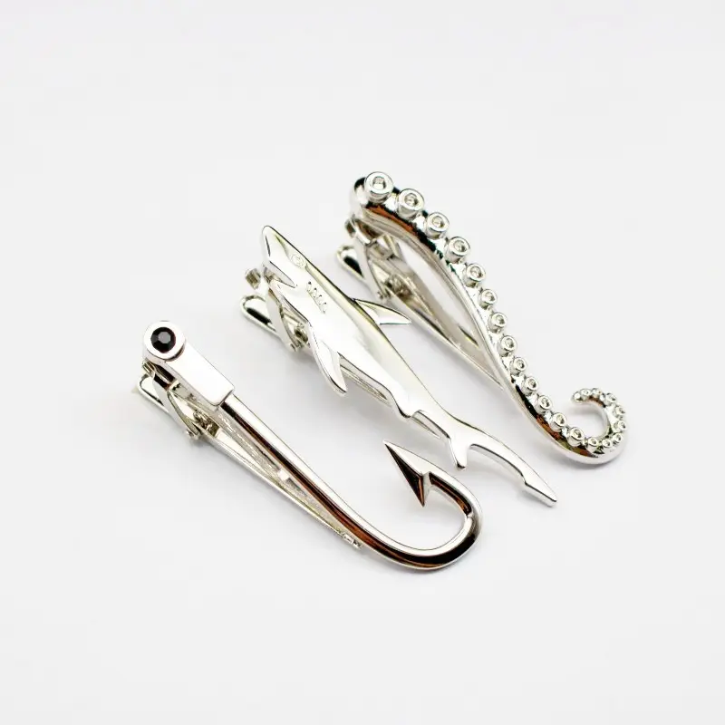 Hot octopus tie clip ocean set custom styling fermacravatta in rame 3 set tie Bar Party ornament