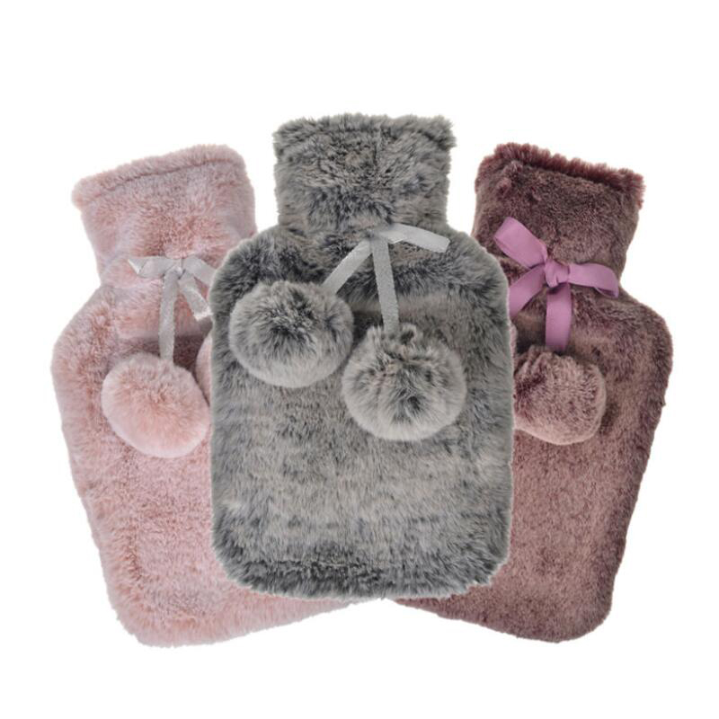 faux fur hot water bottle cover customized color for bottle cover soft covers