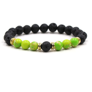 Braccialetti con occhi <span class=keywords><strong>di</strong></span> <span class=keywords><strong>tigre</strong></span> in ematite ambrata Howlite dorata 8 MM braccialetti con diffusore <span class=keywords><strong>di</strong></span> olio essenziale profumato in <span class=keywords><strong>pietra</strong></span> vulcanica lavica nera - Product Image 6