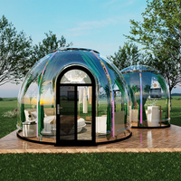 Dôme transparent en polycarbonate personnalisé moderne pour l'extérieur, structure en aluminium, design ciel étoilé pour hôtels, garantie de plus de 5 ans