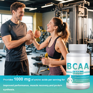 Complément alimentaire protéiné BCAA créatine OEM <span class=keywords><strong>pour</strong></span> l'entraînement, acides aminés halal végétaliens, capsules BCAA <span class=keywords><strong>pour</strong></span> la croissance musculaire, la récupération et la force - Product Image 3