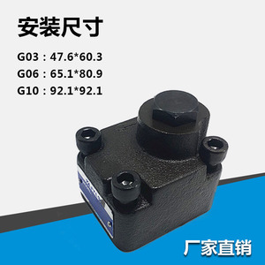 แผ่นวาล์วตรวจสอบไฮดรอลิกแบบมุมฉาก รุ่น G03 05 10 วาล์วควบคุมทิศทางน้ำมันแบบติดตั้งบนแผง - Product Image 3