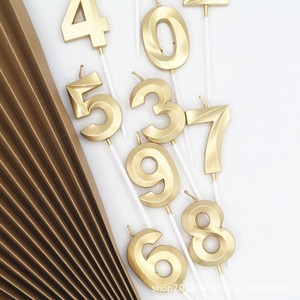 เทียนวันเกิดเลขทอง 0-9 ทำจากถั่วเหลือง ไร้ควัน สำหรับตกแต่งเค้ก ชุดอุปกรณ์จัดงานปาร์ตี้ - Product Image 3