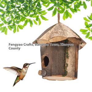 Temu patlamalar el yapımı Birdhouse yaratıcı bahçe dekorasyon katı desen düğmesi çevre dostu kafes fabrika toptan - Product Image 2