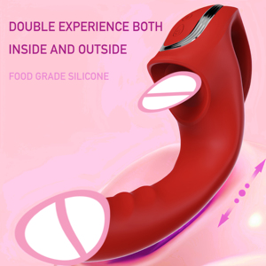 Venta caliente telescópica lengua lamiendo vibración palo G-Spot estimulador enorme diseño en forma de Rosa consoladores vibradores - Product Image 2