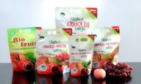 Sachets Doypack en plastique PET jetables en gros pour liquides, jus, vin, café, avec bec verseur, boîte et sac de distribution, et poche à eau