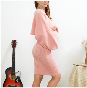 <span class=keywords><strong>Vestito</strong></span> da gonna di maternità di qualità calda di modo del <span class=keywords><strong>vestito</strong></span> lavorato a <span class=keywords><strong>maglia</strong></span> all'ingrosso per il <span class=keywords><strong>vestito</strong></span> da maglione rosa delle donne - Product Image 5