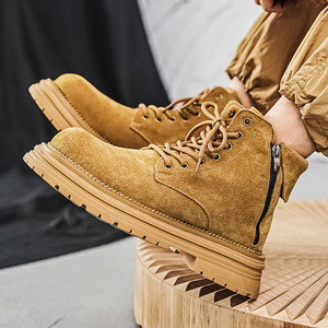 Botas Unisex de Invierno para Obras de Construcción, Resistentes al Desgaste, de Cuero Genuino, Impermeables, Cómodas, Antideslizantes, con Forro de Felpa, Tipo Botín - Product Image 2
