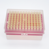 Embouts de pipette de laboratoire stériles 200ul 96 Wells Rack Pipettes en polypropylène de type Gilson pour volume 10ul-1000ul