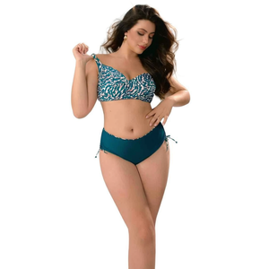 Set bikini HDJ Plus Size con stampa push up a vita alta, costume da bagno da donna in 2 pezzi, abbigliamento da spiaggia BZ77050 - Product Image 2