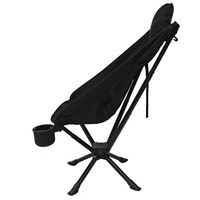 Chaise de camping pivotante Zentopia à dossier haut en aluminium avec maille respirante, rotation à 360 degrés, pliable pour la pêche