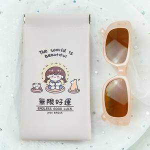 סיטונאי לוגו משקפי שמש מותאם אישית תיק נייד עם סגירה אוטומטית של משקפיים העדשה pu חומר pu - Product Image 6