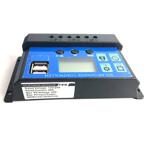 ตัวควบคุมการชาร์จพลังงานแสงอาทิตย์12V 24V PWM ตัวควบคุมแบตเตอรี่ลิเธียมพร้อมพอร์ต USB - Product Image 4