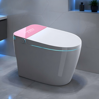 WC intelligent monobloc moderne commercial de luxe avec bidet électrique intelligent et fonction automatique